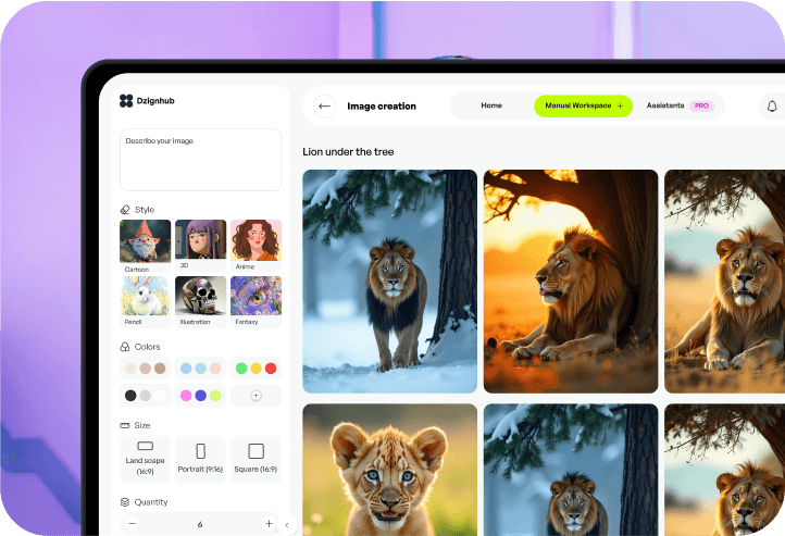 Image Creation interface